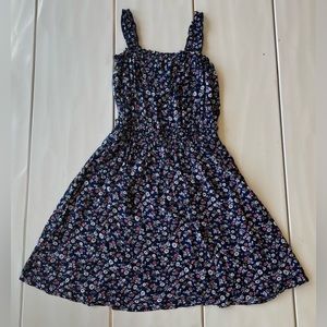 Blue floral mini dress